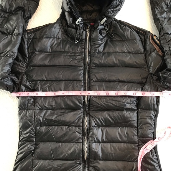 ParaJumpers puffer coat women's size XS black hood down fill luxury capsule - Picture 14 of 16